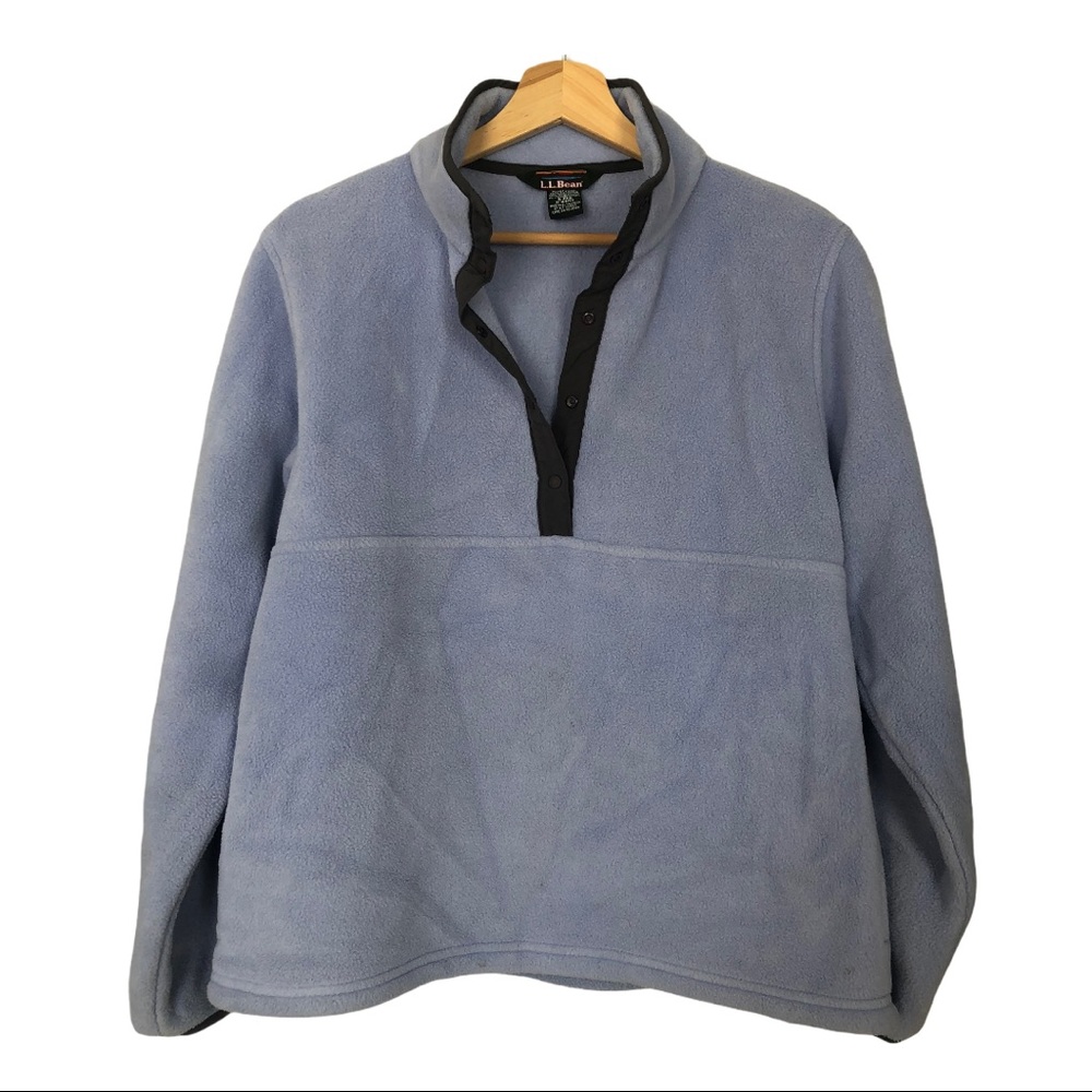 L.L. Bean |  Baby Blue T-Snap Fleece Pullover
